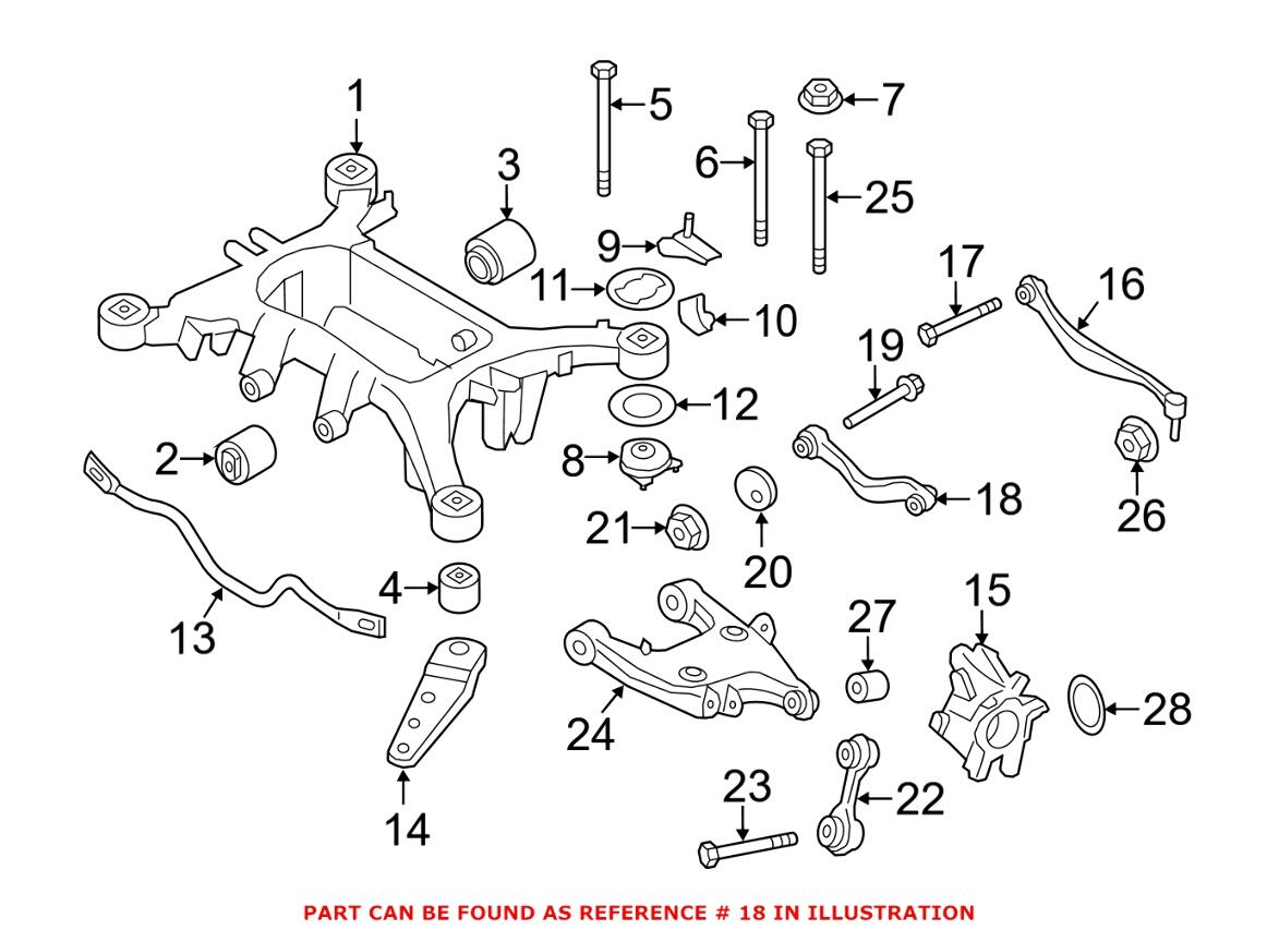 BMW Control Arm - Rear Driver Side Upper Forward 33326782131